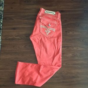 Rock Revival Peach Scarlett Capris